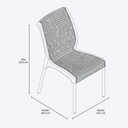 SILLA SHIA SIN BRAZO TAUPE