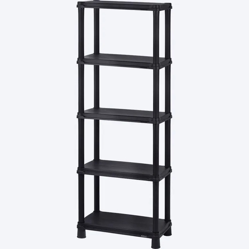 ESTANTE 12" 5 NIV NEGRO SOLID*