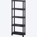 ESTANTE 12" 5 NIV NEGRO SOLID*