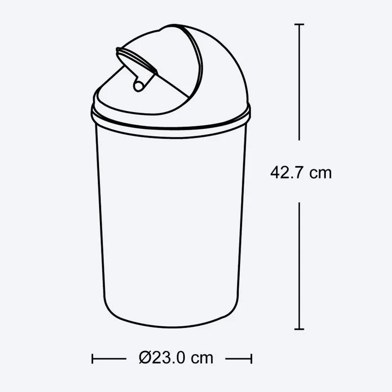 PAPELERA METALIZA T/MOVIL 10 L