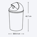 PAPELERA METALIZA T/MOVIL 10 L