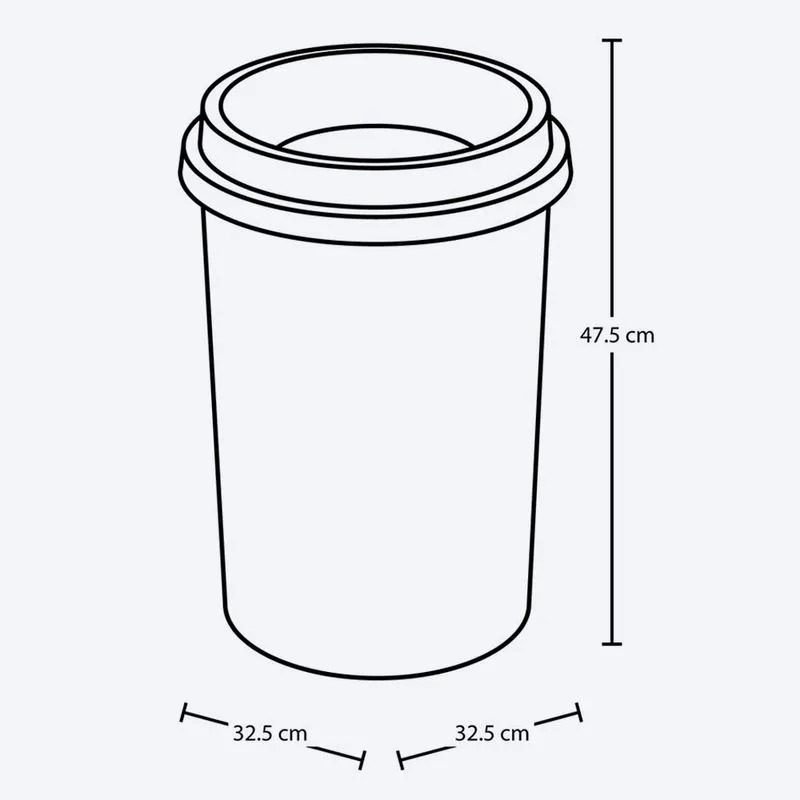 PAPELERA METALIZADA EVO 25 LT