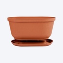 MACETERO OVALADA RAFIA 40CM TERRA