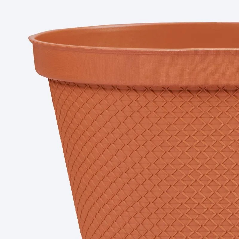 MACETERO OVALADA RAFIA 40CM TERRA