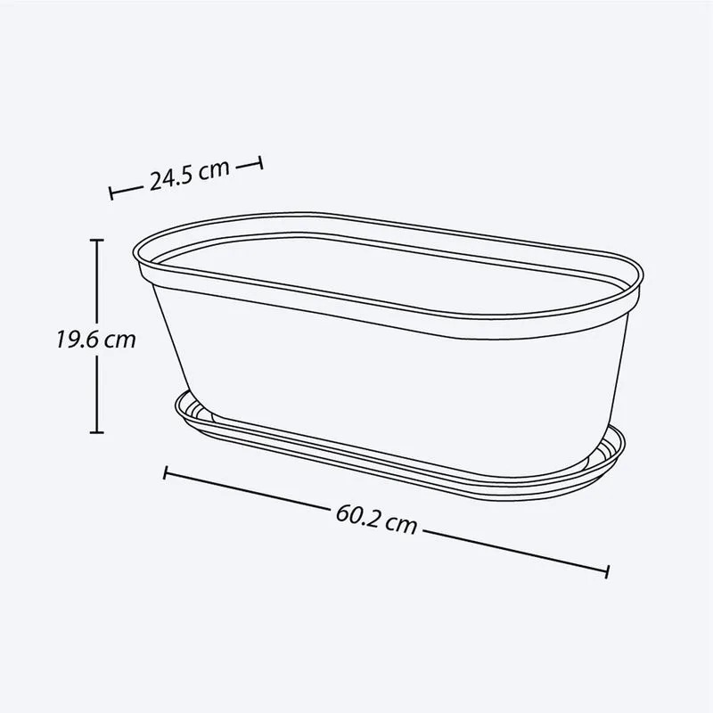 MACETERO OVALADA RAFIA 60CM GRIS HIELO