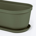 MACETERO OVAL RAFIA 60CM VERDE