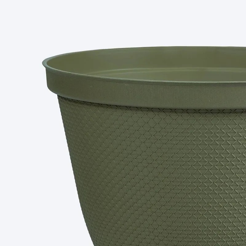 MACETERO RED RAFIA 25CM VERDE