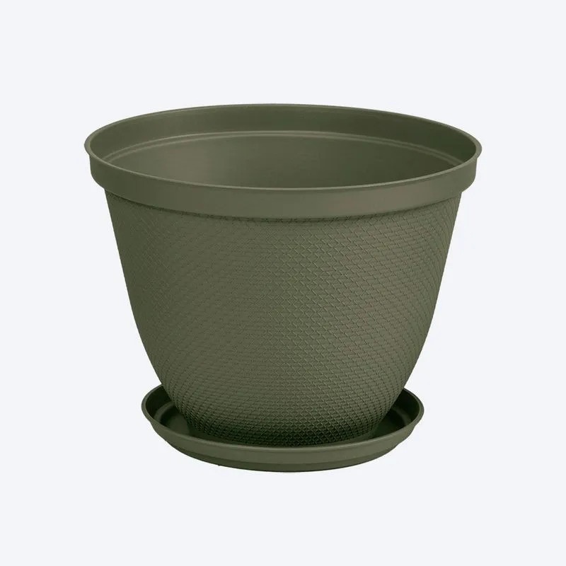 MACETERO RED RAFIA 30CM VERDE