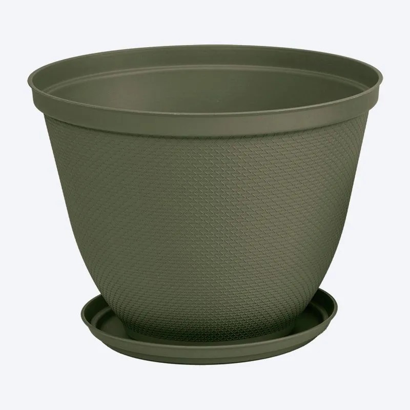 MACETERO RED RAFIA 35CM VERDE