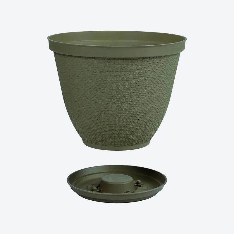 MACETERO RED RAFIA 35CM VERDE