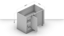 MUEBLE PARA COCINA, BLANCO, SIN TOPE, 160646.0001