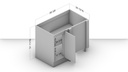 MUEBLE PARA COCINA, BLANCO, SIN TOPE, 160646.0001