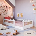 CAMA SINGLE MONTESSORI LINEA AFFETO BLANCO 190X80, AFT008BCBC
