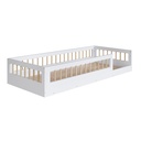 CAMA SINGLE MONTESSORI LINEA AFFETO BLANCO 190X80, AFT008BCBC