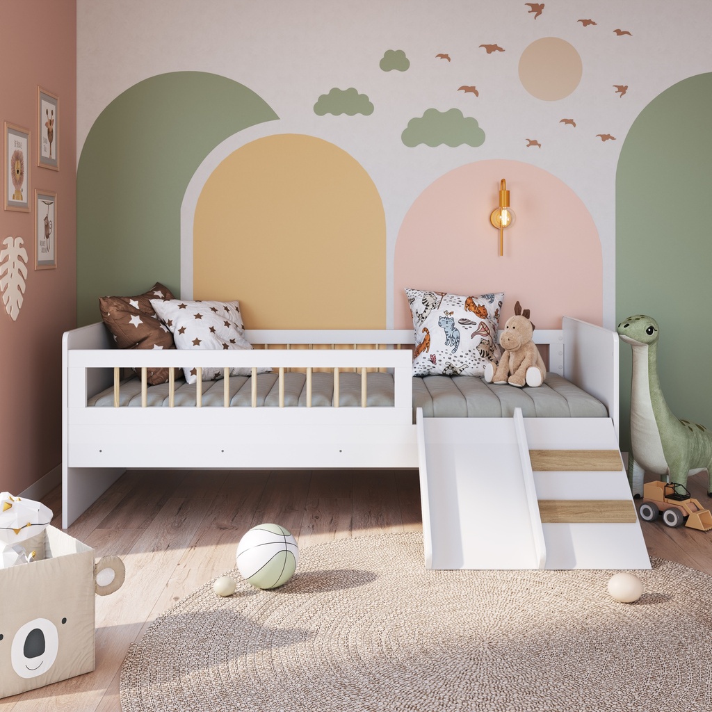 CAMA SINGLE INFANTIL LINEA AFFETO BLANCO 190X80, AFT010BCBC