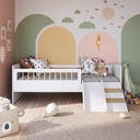 CAMA SINGLE INFANTIL LINEA AFFETO BLANCO 190X80, AFT010BCBC