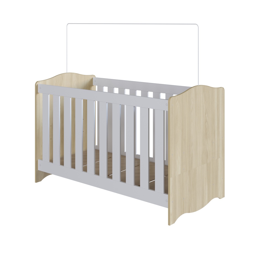 CUNA 3 EN 1 LINEA ENCANTO ROBLE ARAGUAIA CON BLANCO 130X60, ENC001CABC