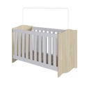 CUNA 3 EN 1 LINEA ENCANTO ROBLE ARAGUAIA CON BLANCO 130X60, ENC001CABC