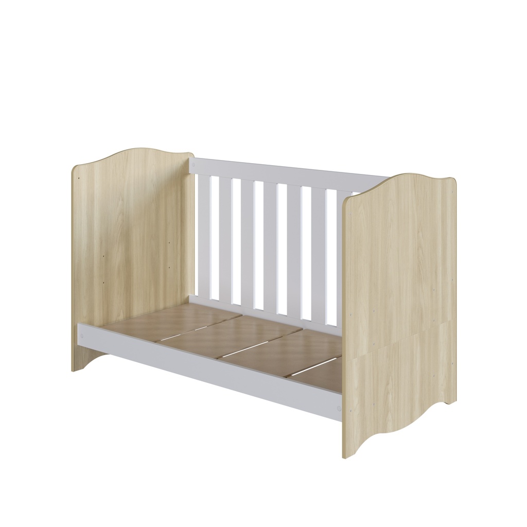 CUNA 3 EN 1 LINEA ENCANTO ROBLE ARAGUAIA CON BLANCO 130X60, ENC001CABC