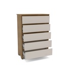 GAVETERO COIMBRA DE 5 GAVETAS  FREIJO/OFF WHITE,  230070.0002
