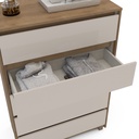 GAVETERO COIMBRA DE 5 GAVETAS  FREIJO/OFF WHITE,  230070.0002