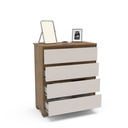 GAVETERO COIMBRA DE 4 GAVETAS  FREIJO/OFF WHITE,  230071.0002