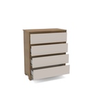 GAVETERO COIMBRA DE 4 GAVETAS  FREIJO/OFF WHITE,  230071.0002