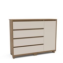 GAVETERO COIMBRA DE 4 GAVETAS Y 1 PUERTA  FREIJO/OFF WHITE,  230073.0002