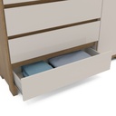 GAVETERO COIMBRA DE 4 GAVETAS Y 1 PUERTA  FREIJO/OFF WHITE,  230073.0002
