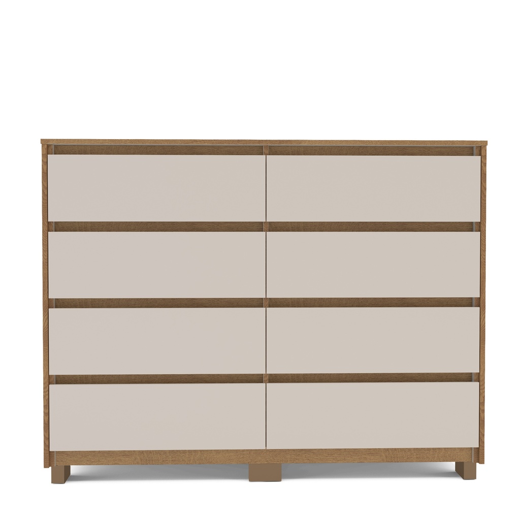 GAVETERO COIMBRA DE 8 GAVETAS  FREIJO/OFF WHITE,  230072.0002
