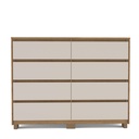 GAVETERO COIMBRA DE 8 GAVETAS  FREIJO/OFF WHITE,  230072.0002