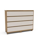 GAVETERO COIMBRA DE 8 GAVETAS  FREIJO/OFF WHITE,  230072.0002
