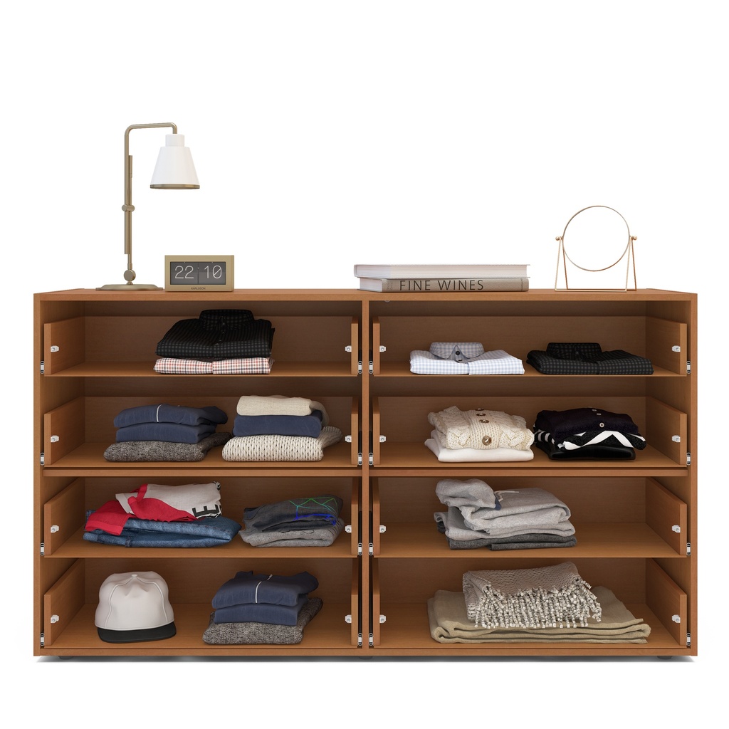 GAVETERO PORTO DE 8 GAVETAS  FREIJO/BLANCO,  240820.0006