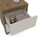 MESA DE NOCHE COIMBRA DE 2 GAVETAS  FREIJO/OFF WHITE,  230074.0002