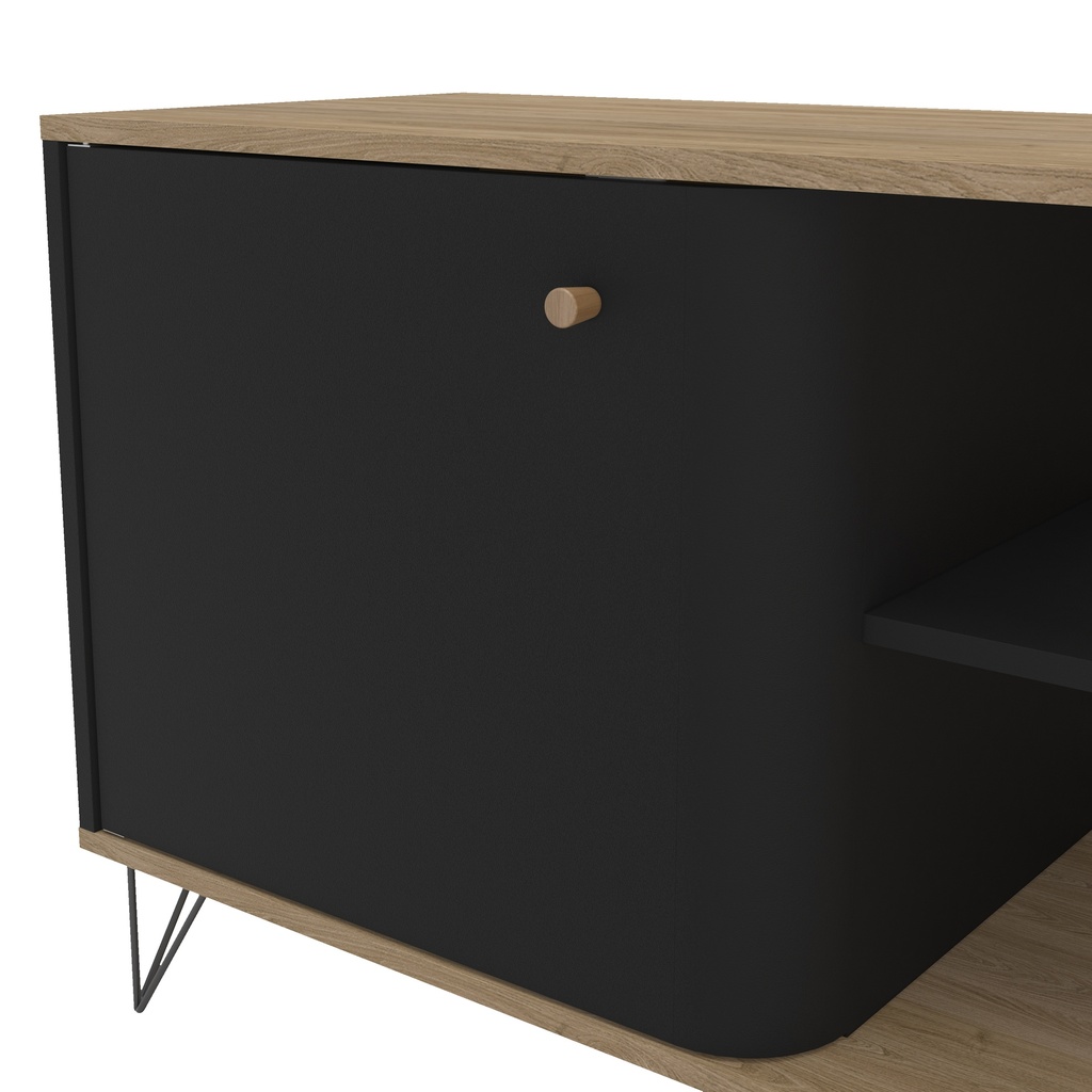 MESA PARA LCD KAZAN  OAK/NEGRO,  P1200133