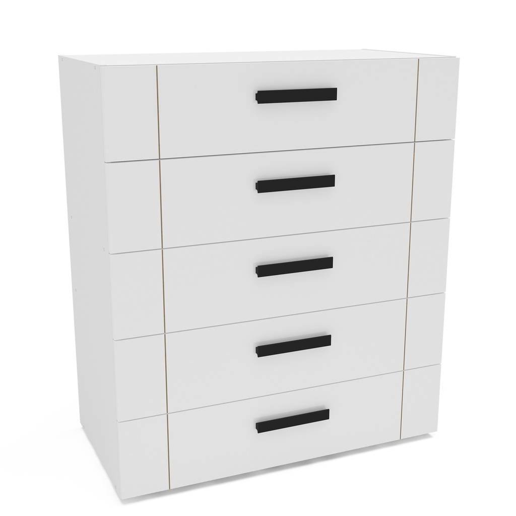 GAVETERO LISBOA DE 5 GAVETAS  BLANCO,  240840.0001