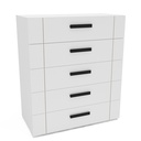 GAVETERO LISBOA DE 5 GAVETAS  BLANCO,  240840.0001