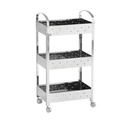 Organizador / Frutera Triple Acero Inoxidable 40x28x77Cm.