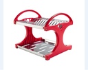  LINEA SUPREMA - EN ACERO INOXIDABLE C/ PLASTICO - ESCURRE PLATOS 12 PLATOS 27,5x29x32CM ROJO