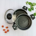 LINEA ESPECIARIAS - EN ALUMINIO - COR E VAPOR C/TAPA Ø16CM 1,45L PLATA 