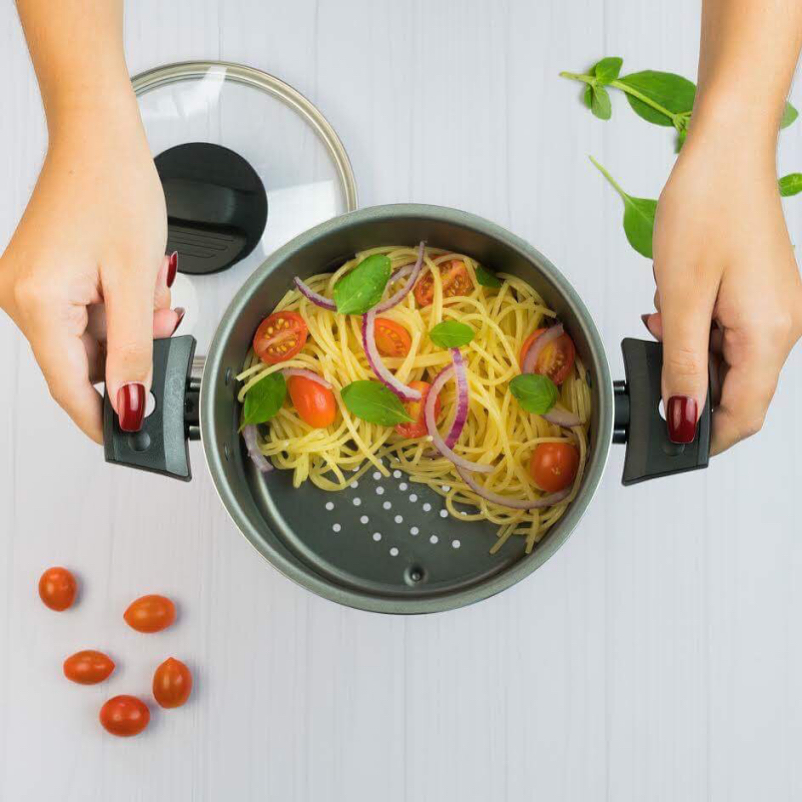 LINEA ESPECIARIAS - EN ALUMINIO - COR E VAPOR C/TAPA Ø16CM 1,45L PLATA 