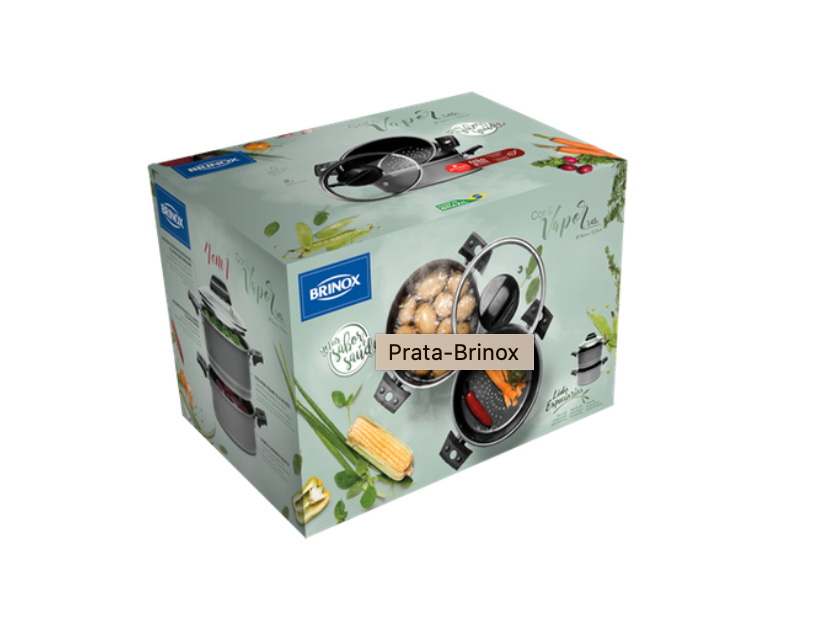 LINEA ESPECIARIAS - EN ALUMINIO - COR E VAPOR C/TAPA Ø16CM 1,45L PLATA 