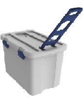 CAJA MOVIL 120 LITROS GRIS CODIGO, 7582