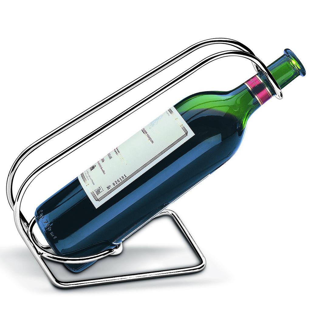 Soporte Para Botella de Vino En Acero Cromado