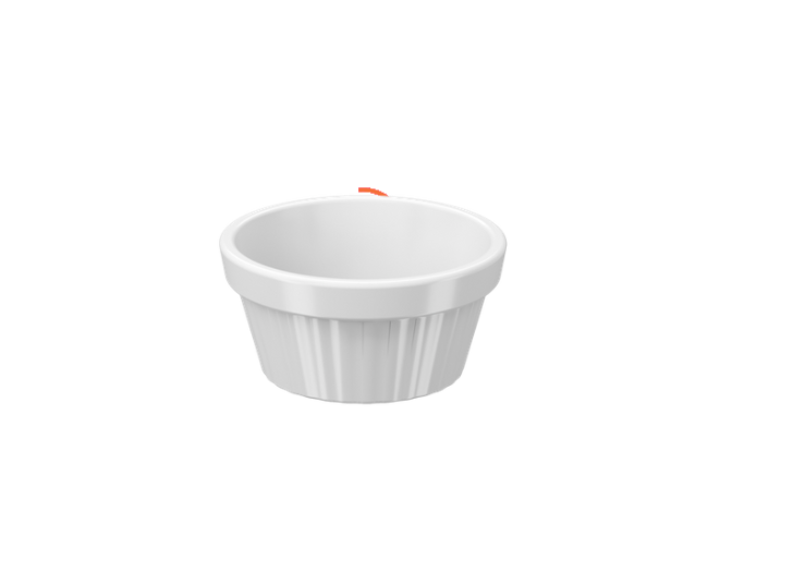 RAMEKIN DE PLASTICO UNO 30ML BLANCO 5.5 x 2.7 cm