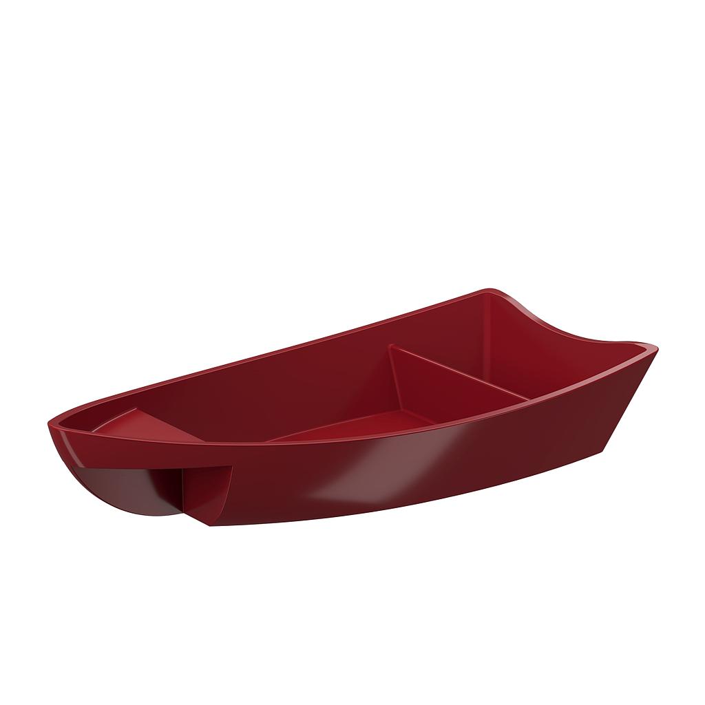 BARCO P/ SUSHI DE PLASTICO UNO 13,9X13,9X6,3CM ROJO BOLD