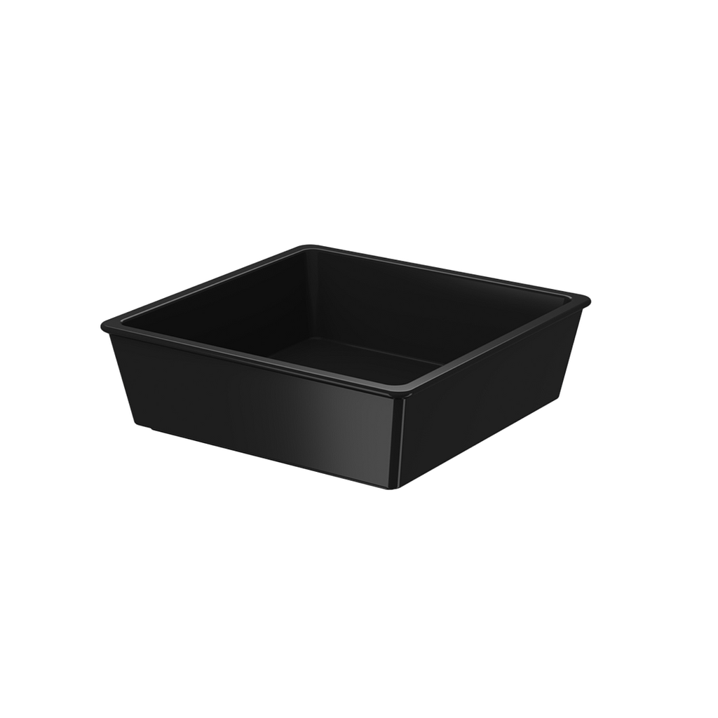 FUENTE PEQUENA DE PLASTICO UNO 230ML NEGRO 10.7 x 10.7 x 3.4 cm