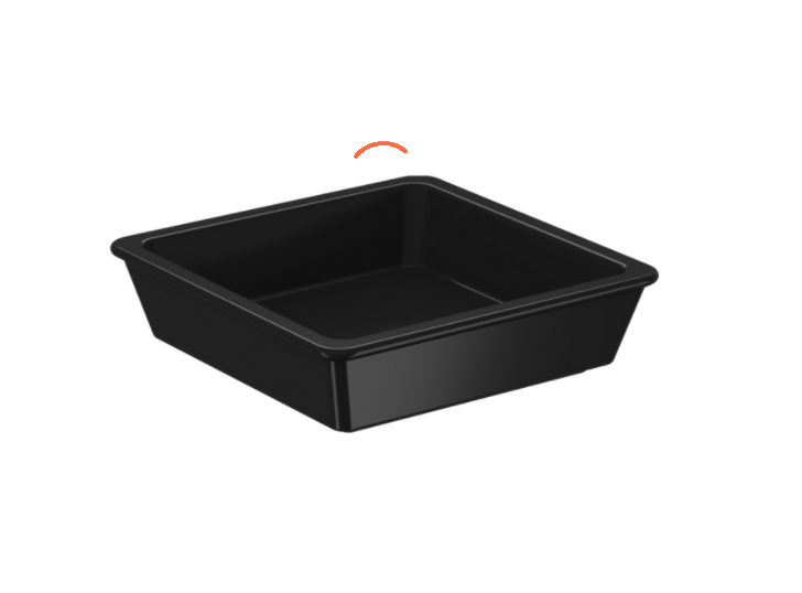 SALSERA P/ SHOYU DE PLASTICO UNO 50ML NEGRO 7.2 x 7.2 x 2 cm