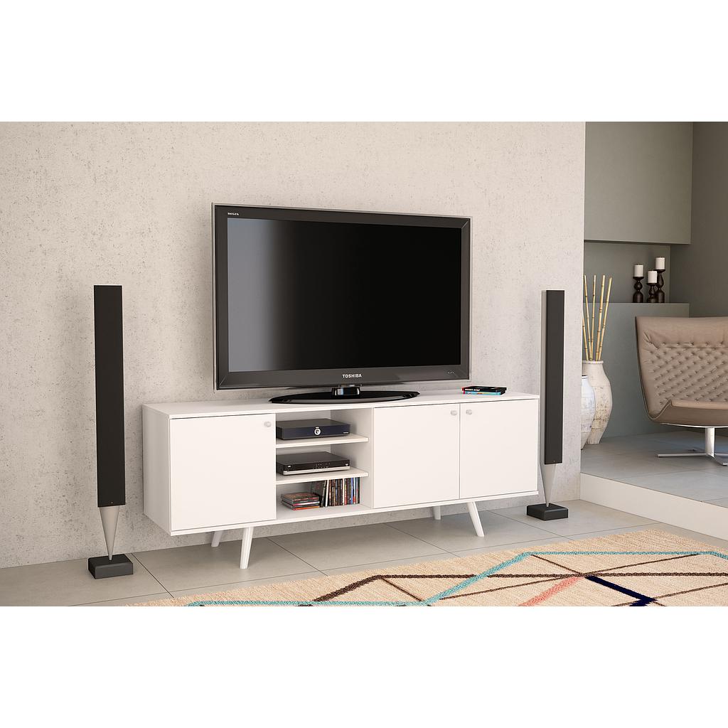 MESA PARA LCD - RACK PANAMÁ BLANCO