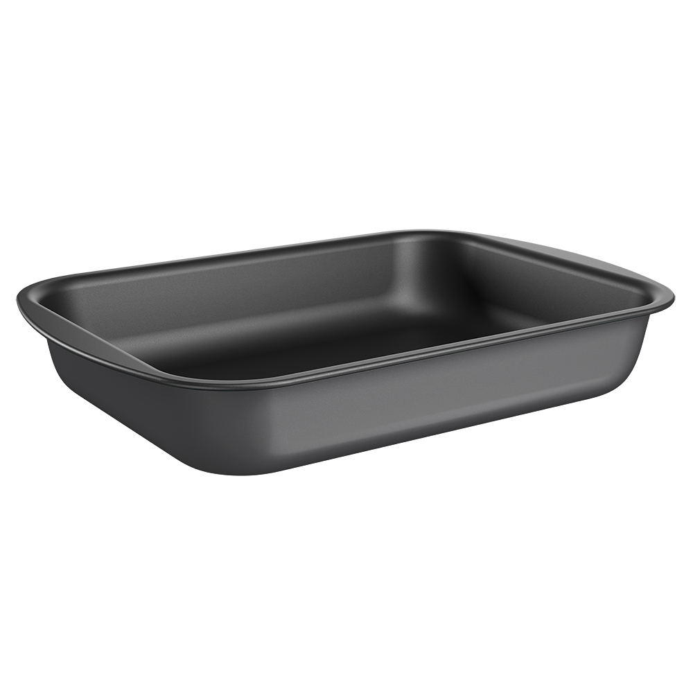 LINEA BAKEWARE - EN ALUMINIO - ASADERA RECTANGULAR HONDA 39,5X28,6X6,6CM GRAFITO 